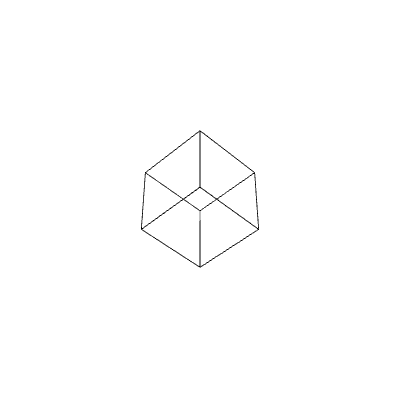 3D model of a cube