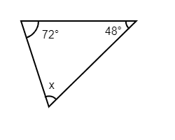 Triangle with angles 72 and 48